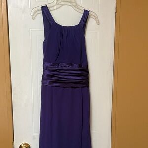 David's Bridal Rich Purple Midi Dress